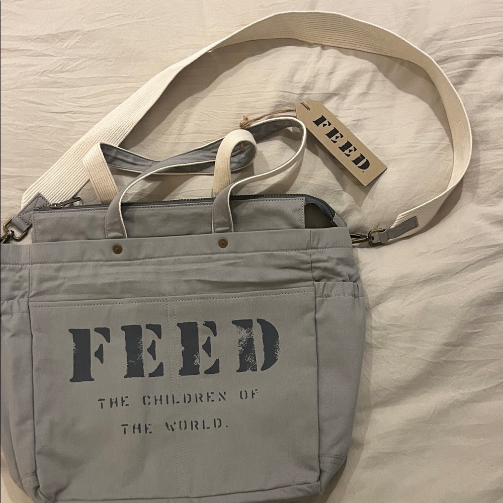 NWT FEED Eleanor canvas crossbody bag